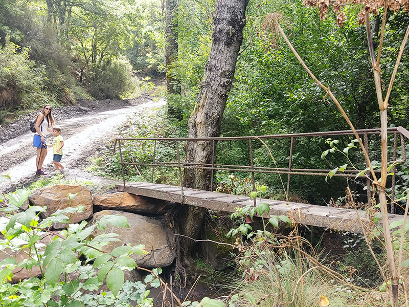 puente sobre el río Fullinas en la senda mágica